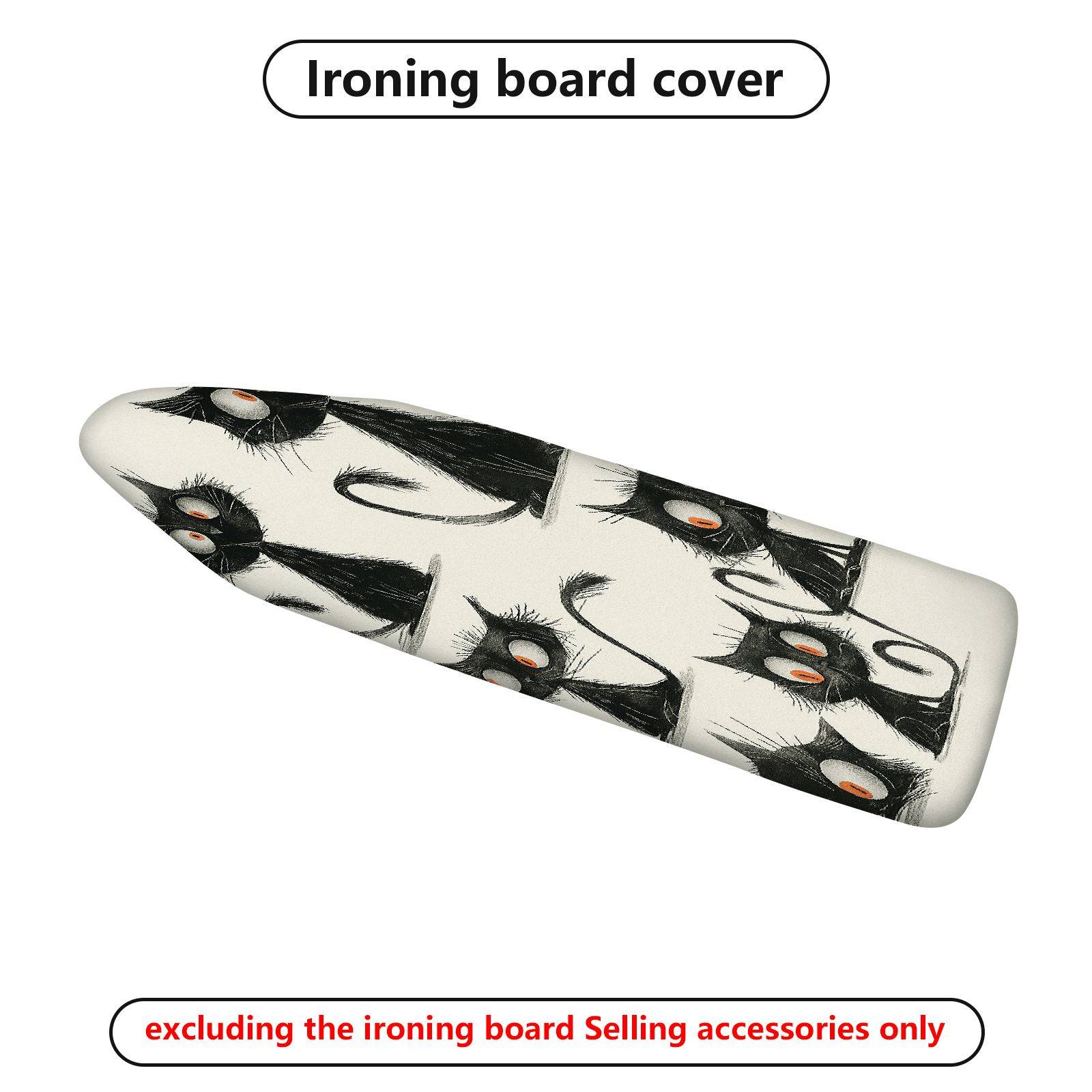 1-Piece Cat Pattern Black  Animal  Ironing Board Cover, Universal Size, Without Board