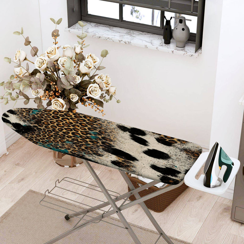 1-Piece Leopard Animal Print Stylish  Ironing Board Cover, Universal Size, Without Board