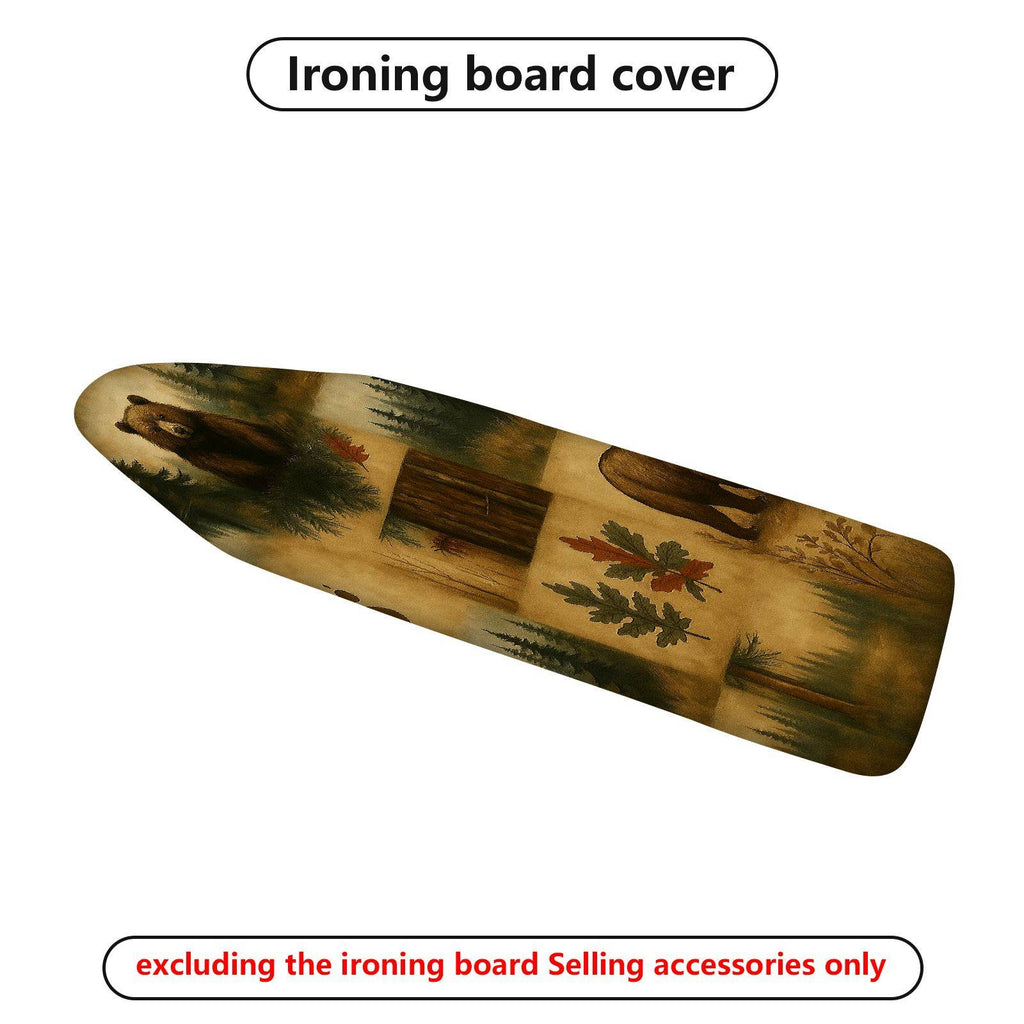 1-Piece Rustic Forest Animal Log  Ironing Board Cover, Universal Size, Without Board