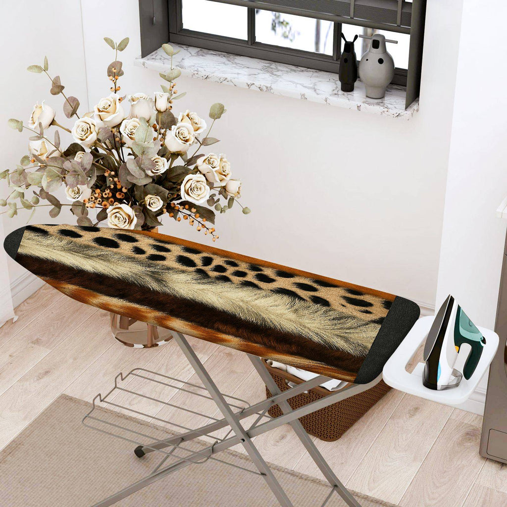 1-Piece Leopard Print Safari Animal  Ironing Board Cover, Universal Size, Without Board