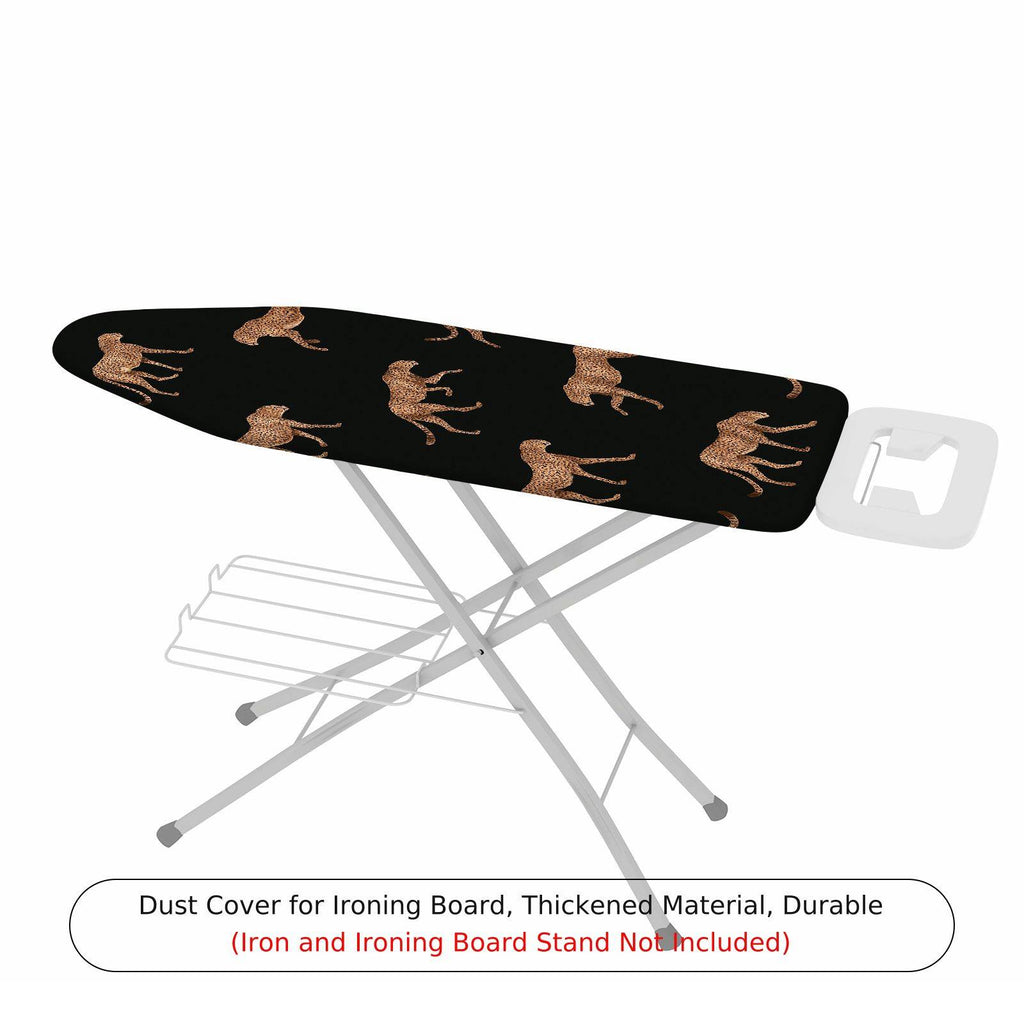 1-Piece Leopard Print Black Pattern Animal  Ironing Board Cover, Universal Size, Without Board