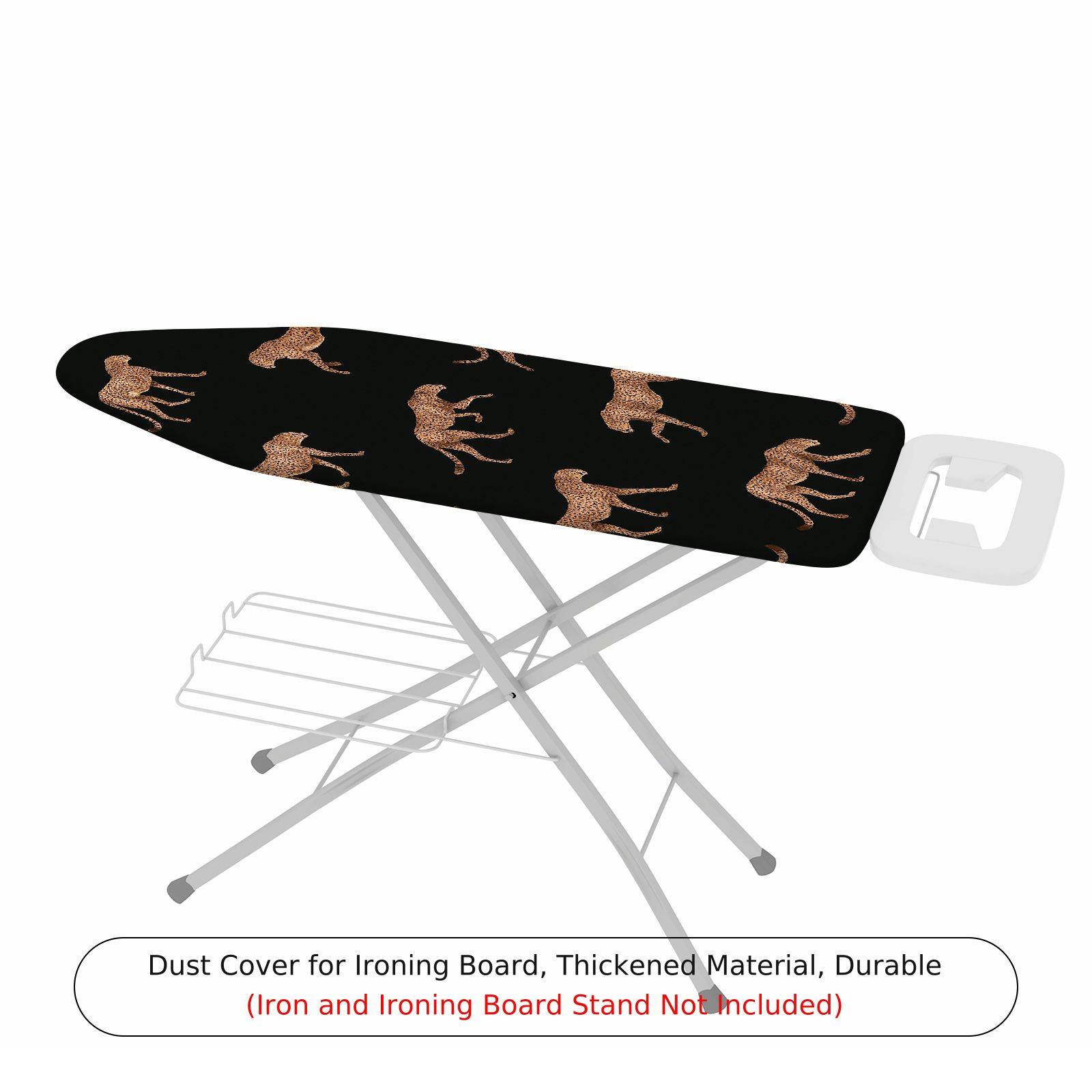1-Piece Leopard Print Black Pattern Animal  Ironing Board Cover, Universal Size, Without Board