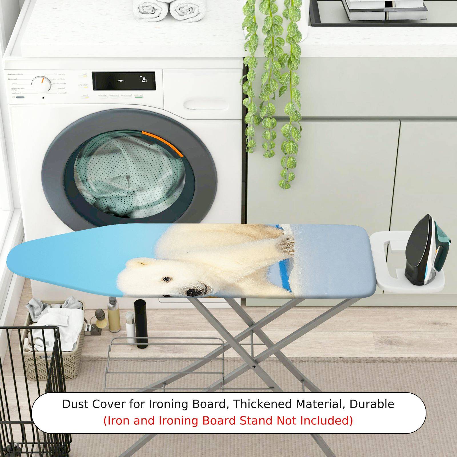 1-Piece Polar Bear Animal Snow  Ironing Board Cover, Universal Size, Without Board
