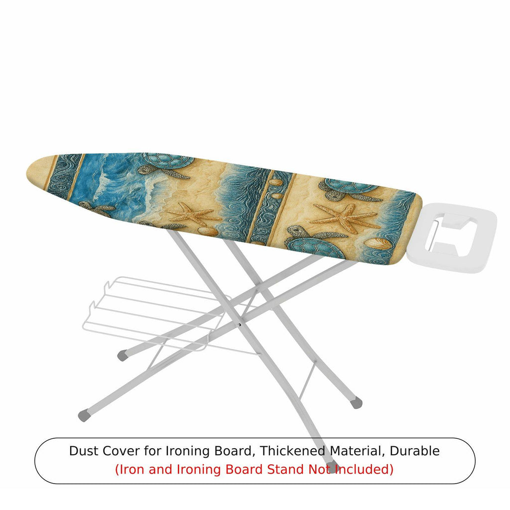 1-Piece Ocean Turtle Starfish Beach  Ironing Board Cover, Universal Size, Without Board
