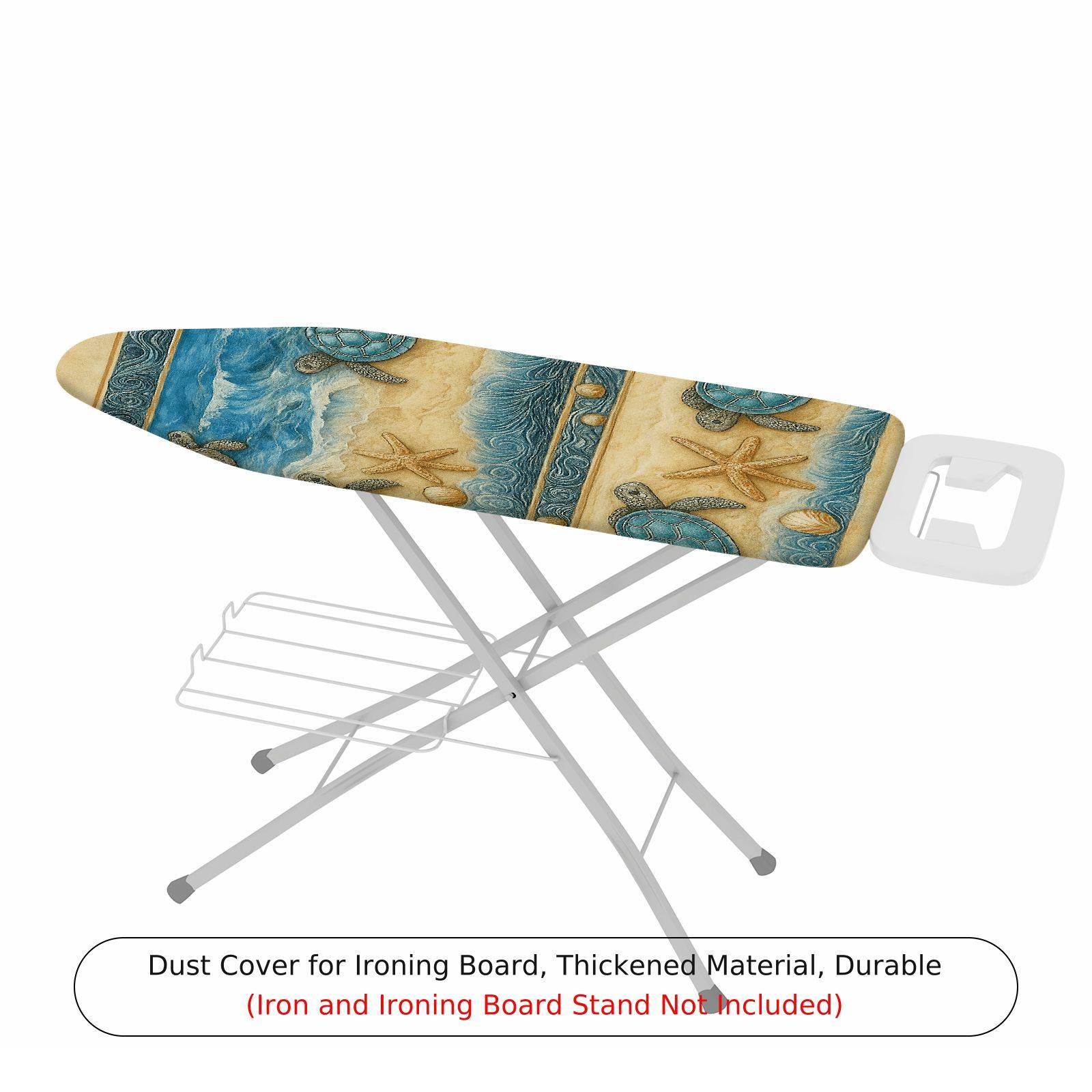 1-Piece Ocean Turtle Starfish Beach  Ironing Board Cover, Universal Size, Without Board