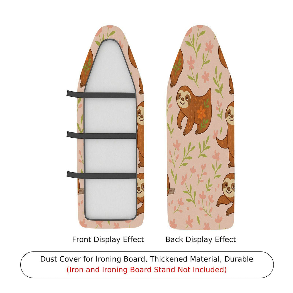 1-Piece Sloth Floral Animal  Ironing Board Cover, Universal Size, Without Board