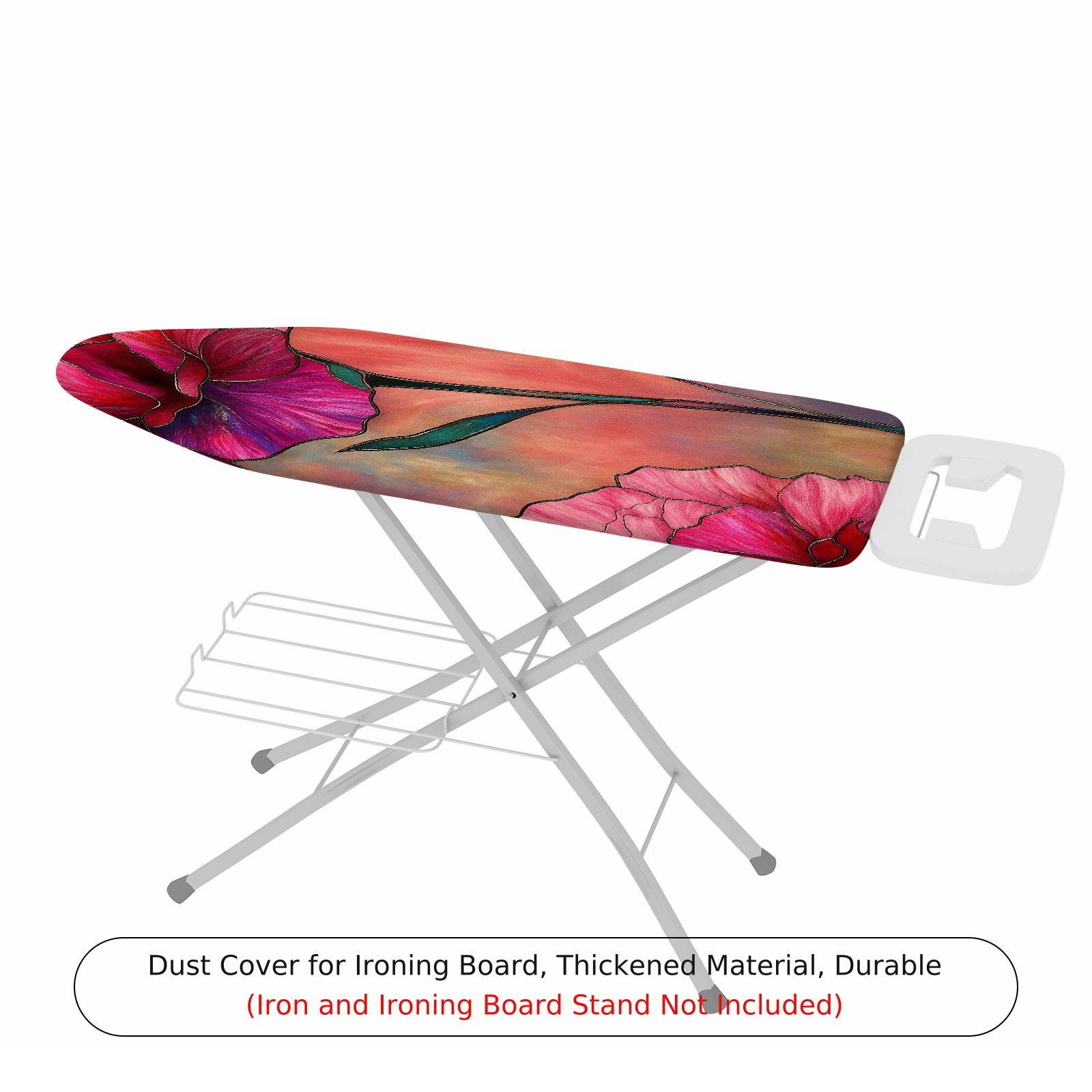 1-Piece Floral Art Pink Flower  Ironing Board Cover, Universal Size, Without Board