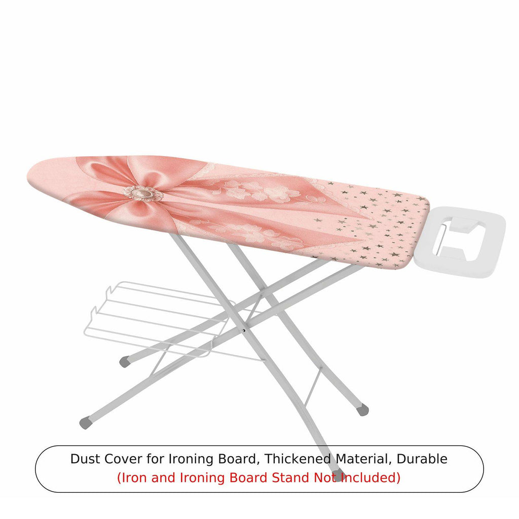 1-Piece Pink Bow Floral Star  Ironing Board Cover, Universal Size, Without Board