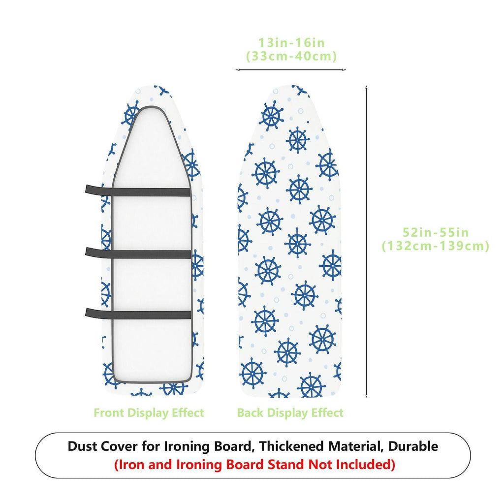 1-Piece Nautical Ship Wheel Ocean  Ironing Board Cover, Universal Size, Without Board
