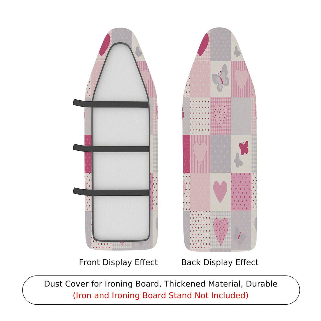 1-Piece Heart Butterfly Pink  Ironing Board Cover, Universal Size, Without Board