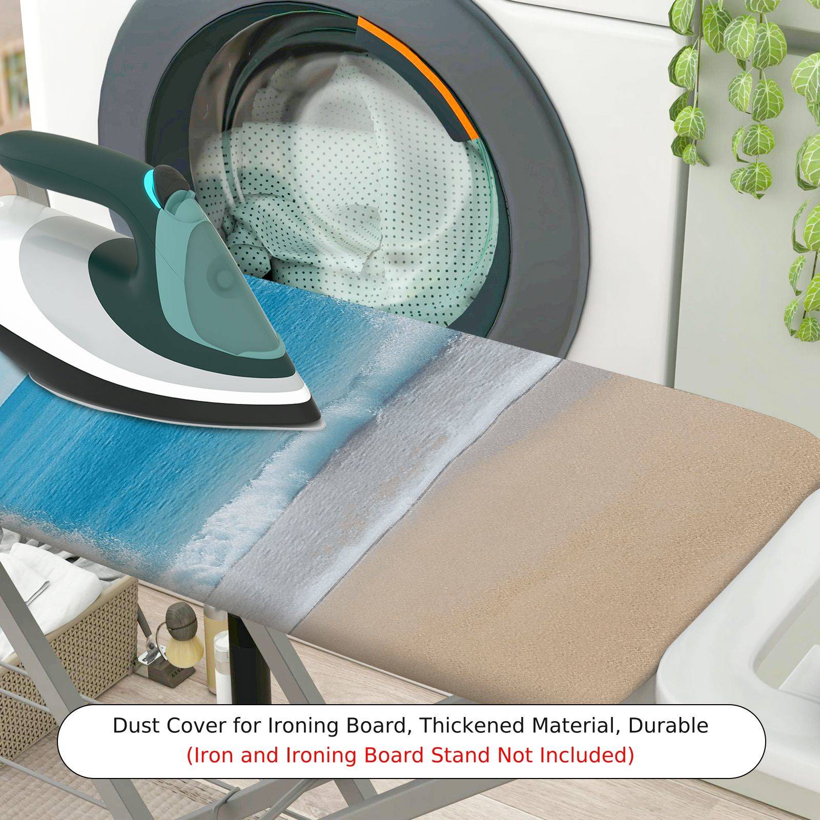 1-Piece Dolphin Ocean Beach  Ironing Board Cover, Universal Size, Without Board