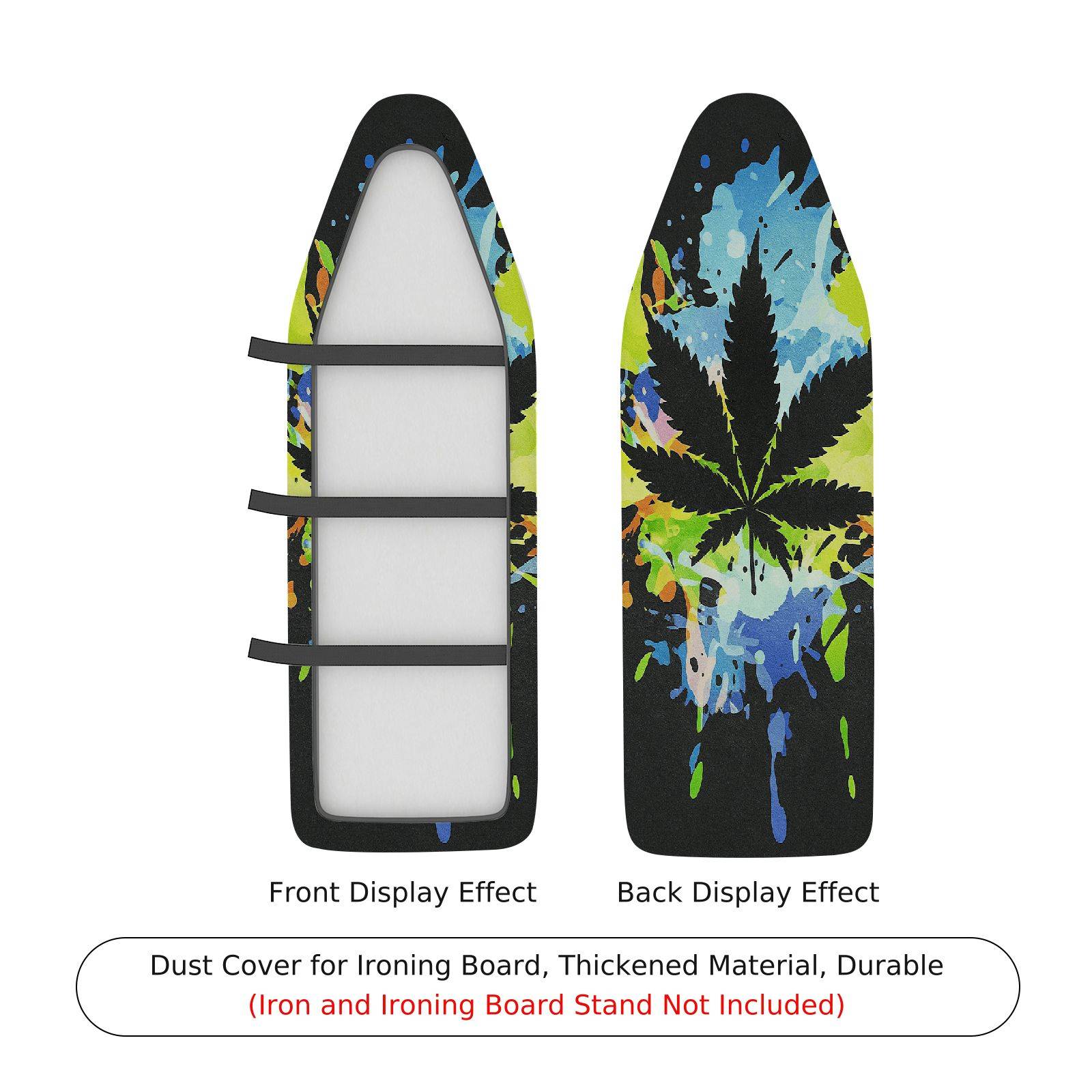 1-Piece Colorful Leaf Artistic Abstract  Ironing Board Cover, Universal Size, Without Board