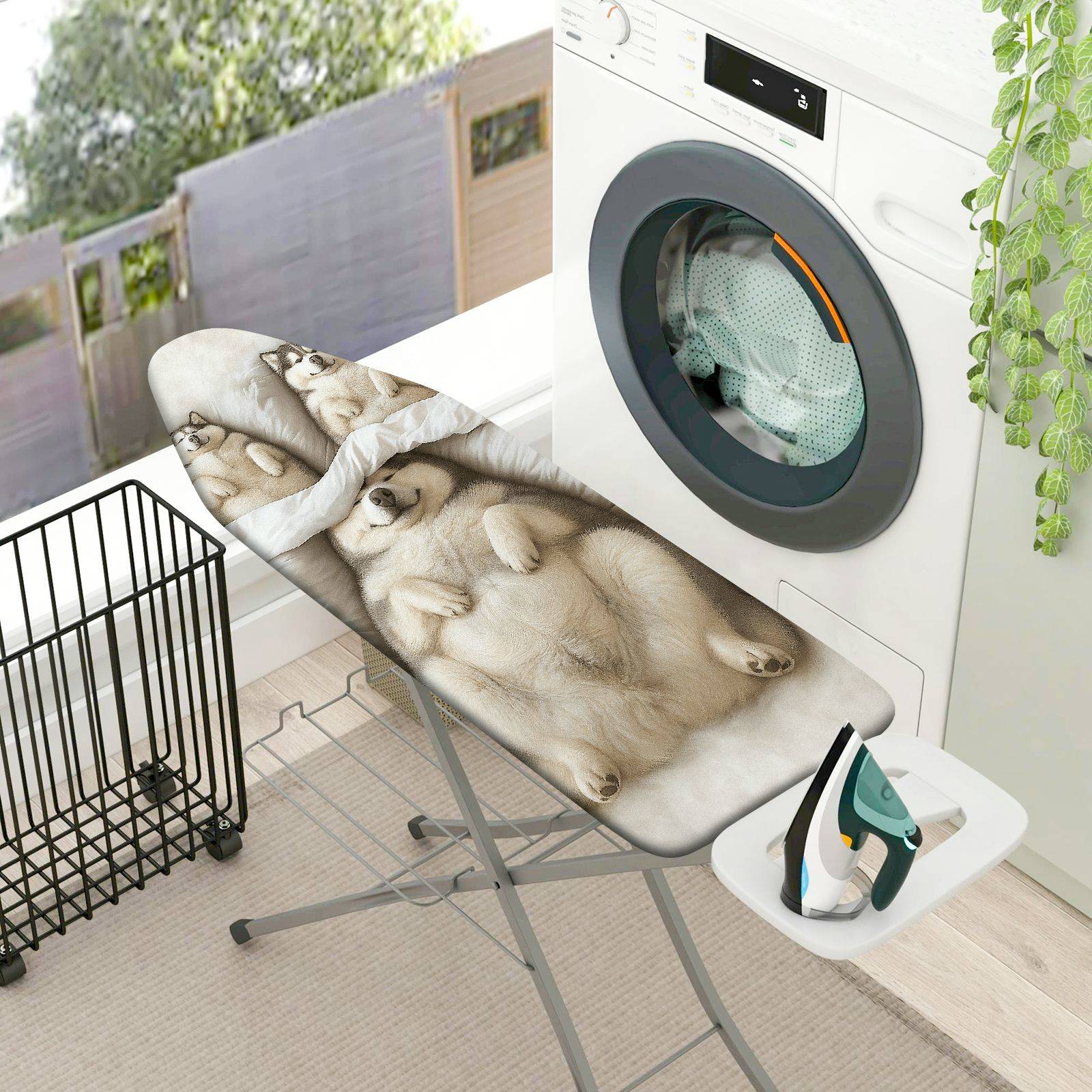 1-Piece Polar Bear Animal Print Cute  Ironing Board Cover, Universal Size, Without Board