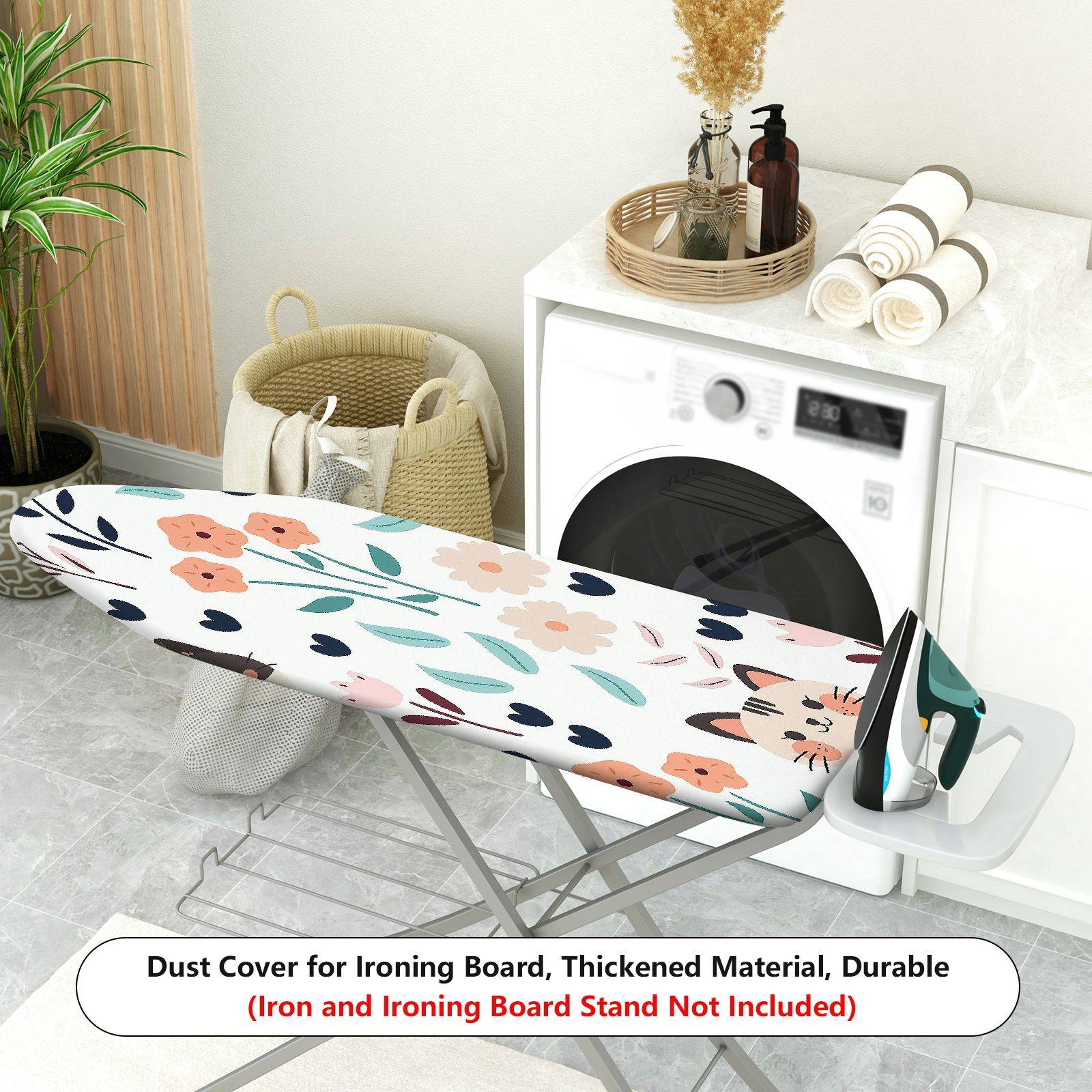 1-Piece Floral Animal Heart  Ironing Board Cover, Universal Size, Without Board