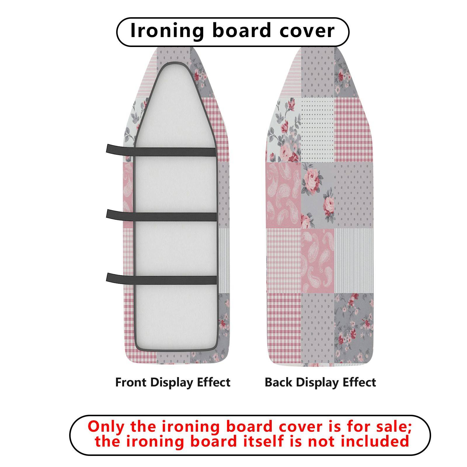 1-Piece Floral Patchwork Retro Romantic  Ironing Board Cover, Universal Size, Without Board