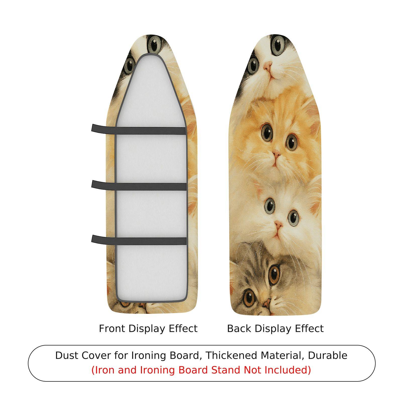 1-Piece Cute Cat Print Animal Soft  Ironing Board Cover, Universal Size, Without Board