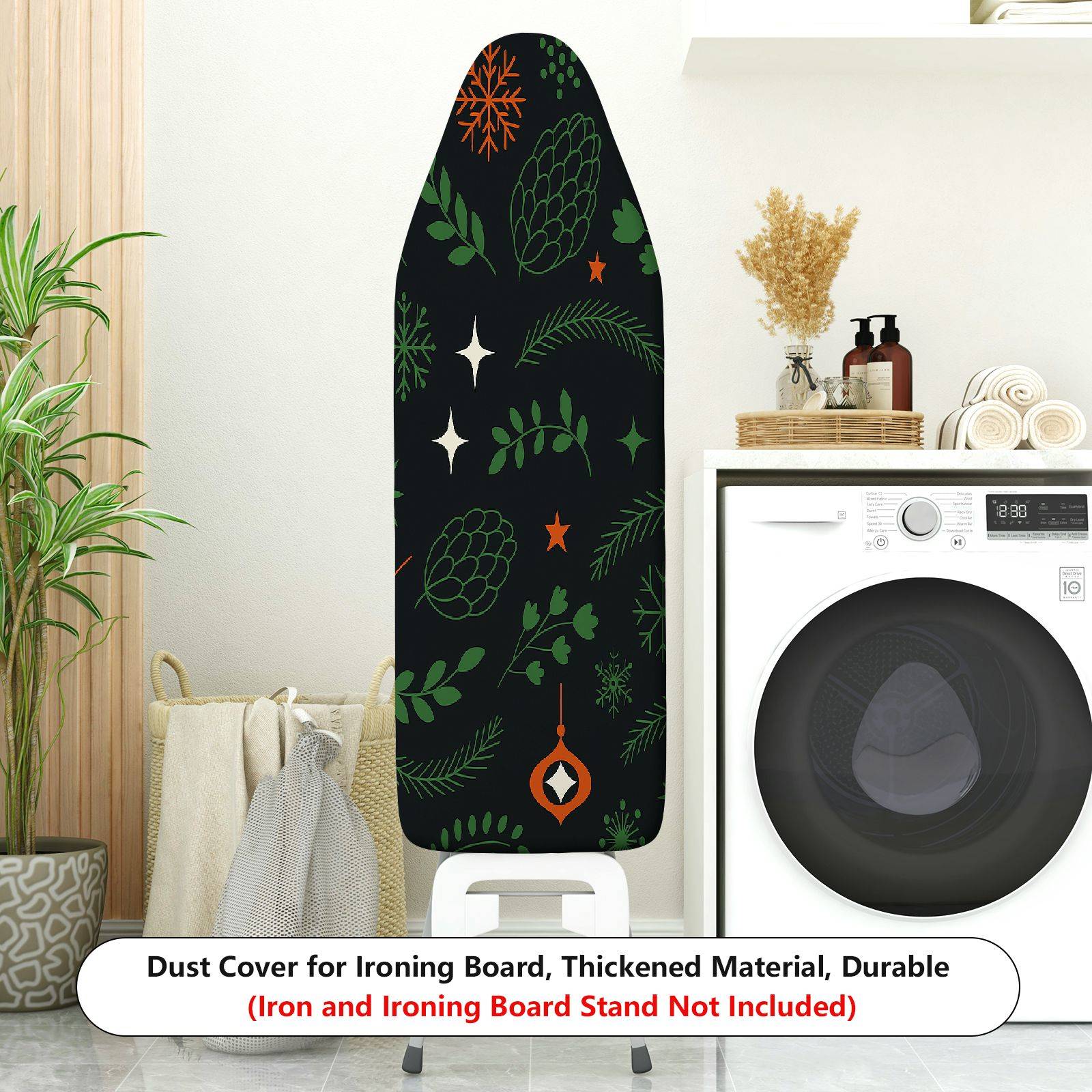 1-Piece Christmas Leaf Star  Ironing Board Cover, Universal Size, Without Board