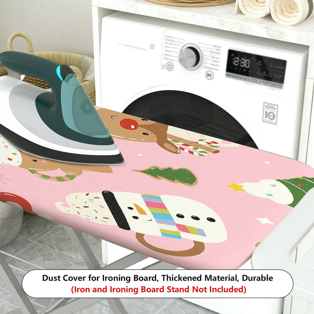 1-Piece Christmas Santa Gingerbread  Ironing Board Cover, Universal Size, Without Board