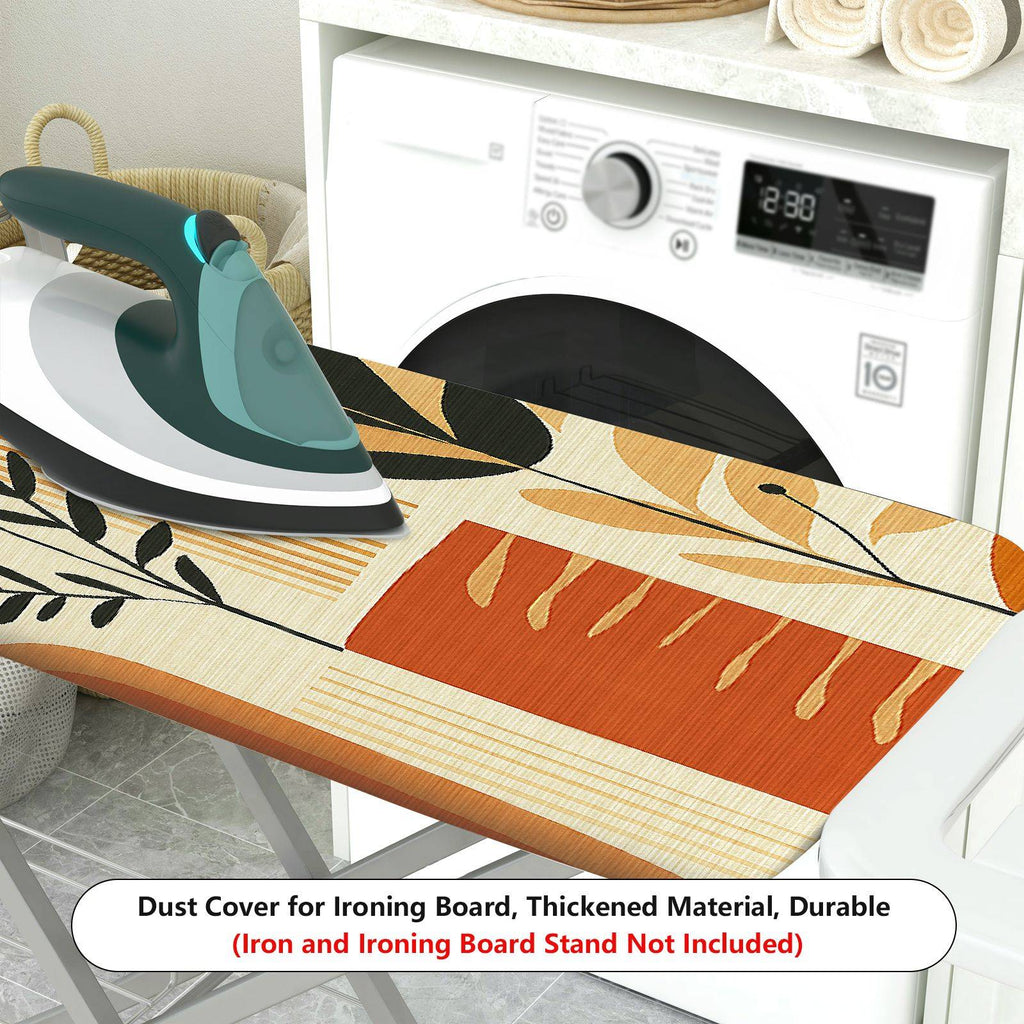 1-Piece Abstract Floral Geometric Leaves  Ironing Board Cover, Universal Size, Without Board