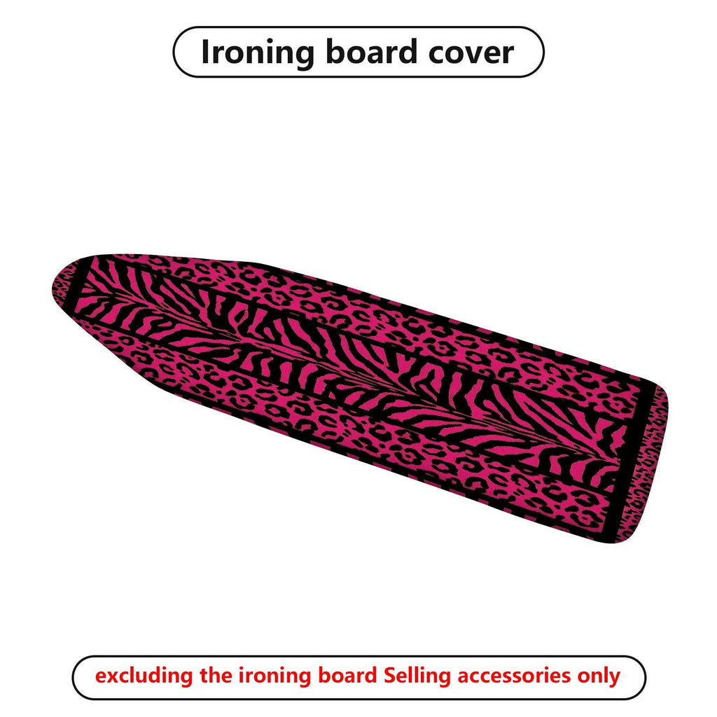 1-Piece Zebra Leopard Pink  Ironing Board Cover, Universal Size, Without Board
