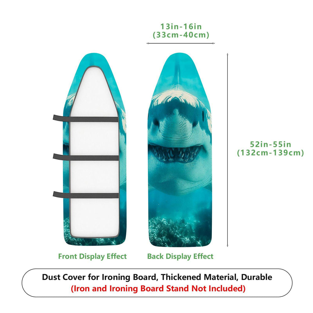 1-Piece Shark Ocean Blue  Ironing Board Cover, Universal Size, Without Board