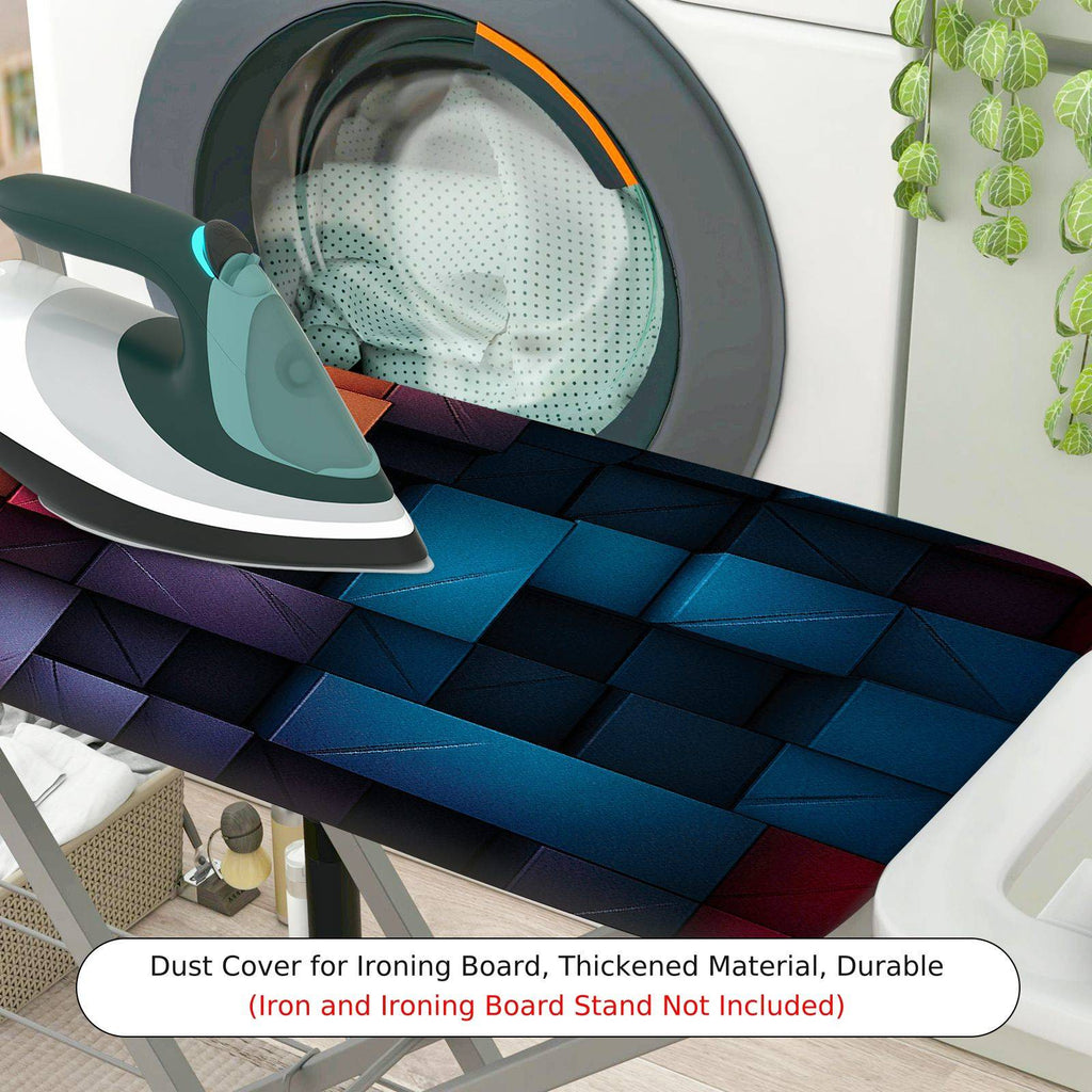 1-Piece Colorful Abstract Geometric Pattern  Ironing Board Cover, Universal Size, Without Board
