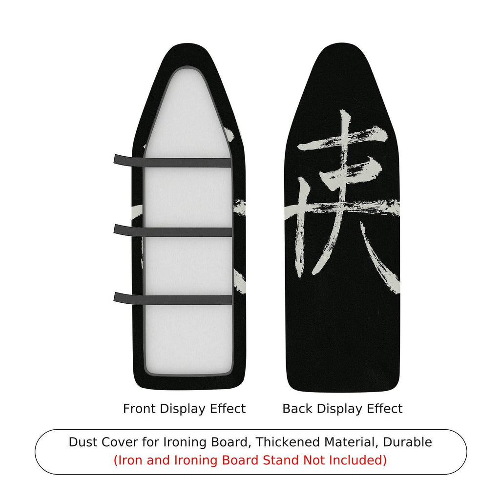 1-Piece Abstract Black White Strokes  Ironing Board Cover, Universal Size, Without Board