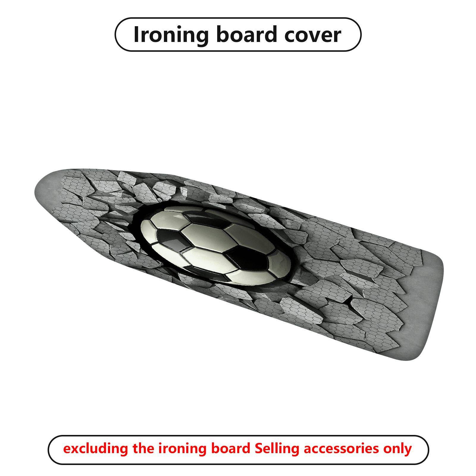 1-Piece Football Soccer Style Abstract  Ironing Board Cover, Universal Size, Without Board