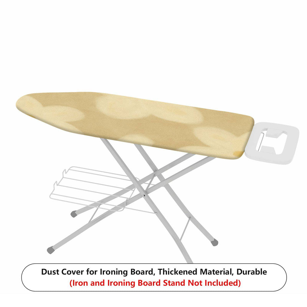 1-Piece Beige Flower Universal  Ironing Board Cover, Universal Size, Without Board