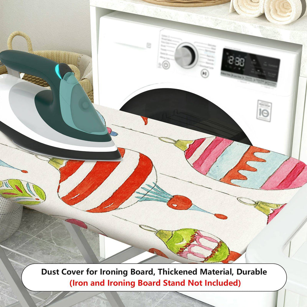 1-Piece Colorful Ornament Festive Christmas  Ironing Board Cover, Universal Size, Without Board