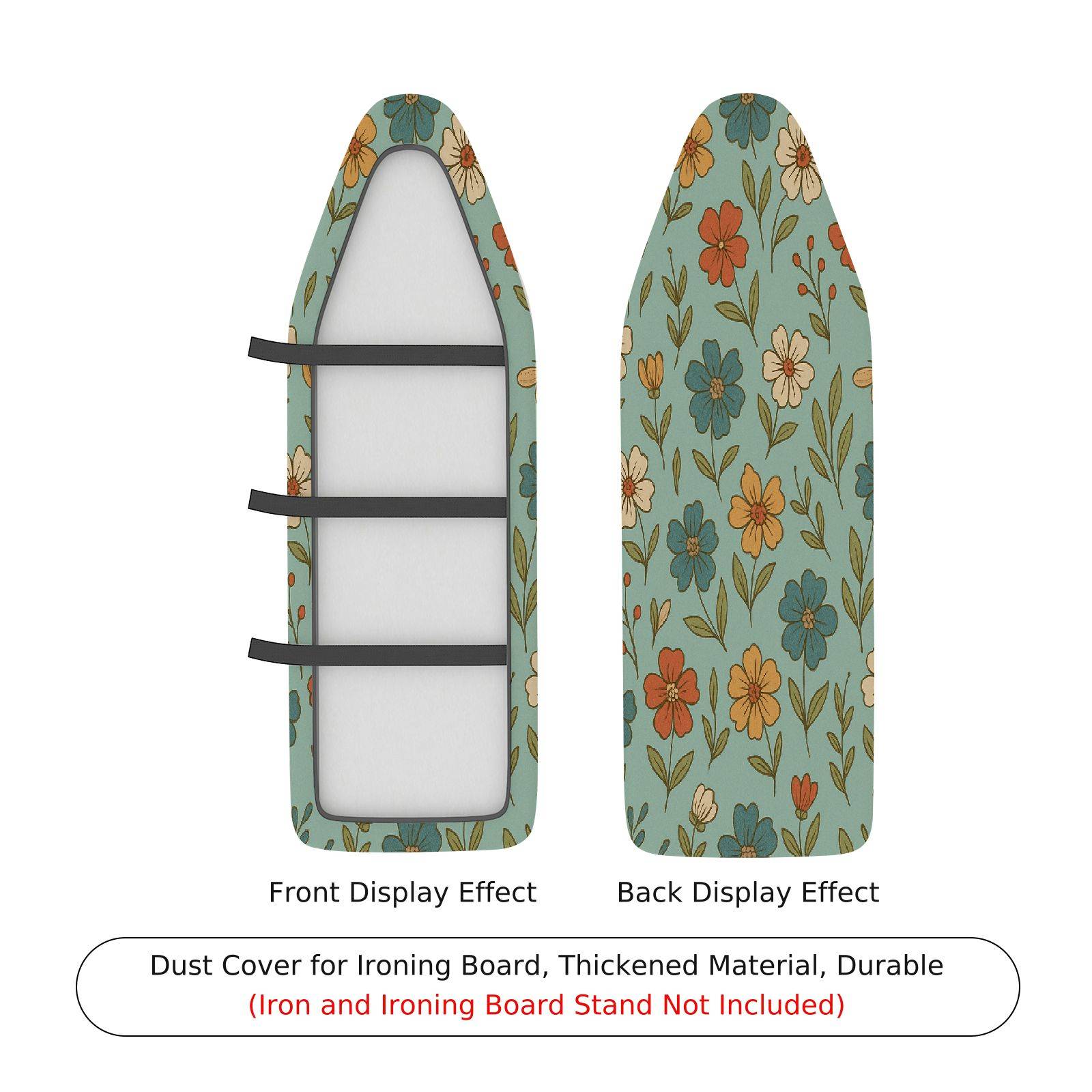 1-Piece Floral Pattern Colorful Retro  Ironing Board Cover, Universal Size, Without Board