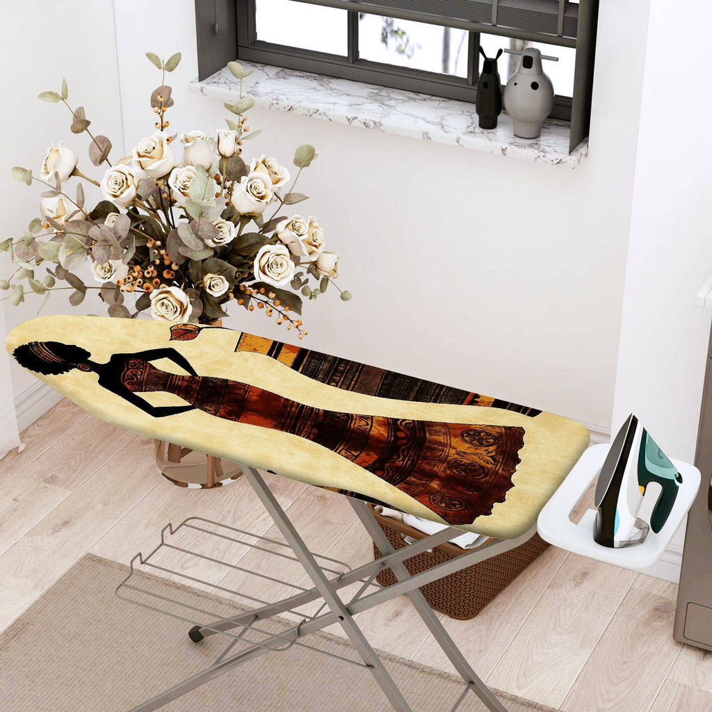 1-Piece African Art Tribal Woman Cultural  Ironing Board Cover, Universal Size, Without Board