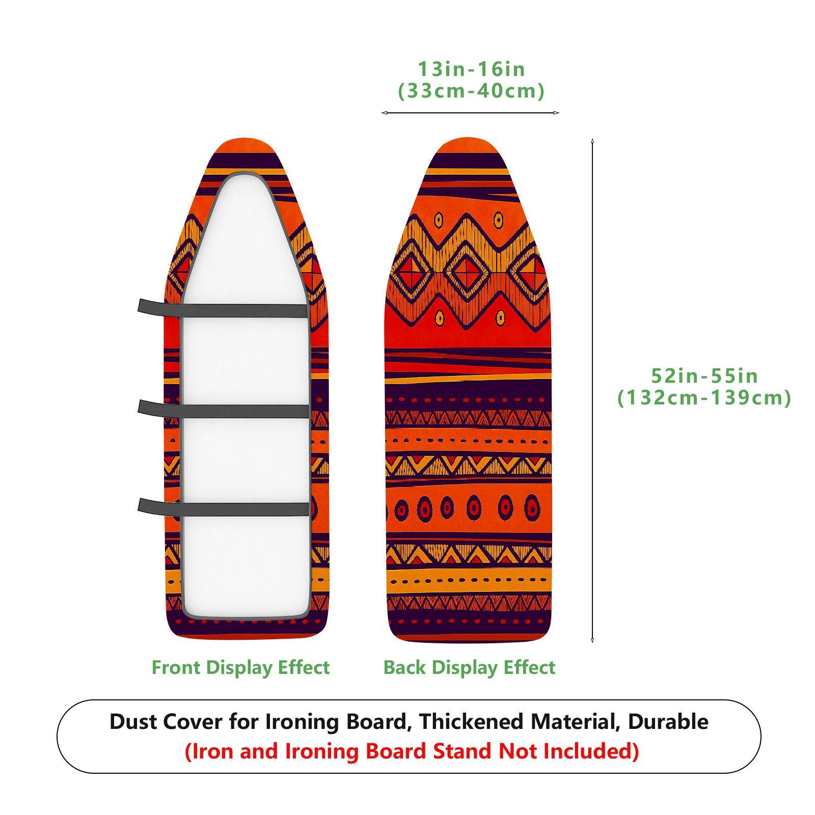 1-Piece Tribal Geometric Abstract  Ironing Board Cover, Universal Size, Without Board