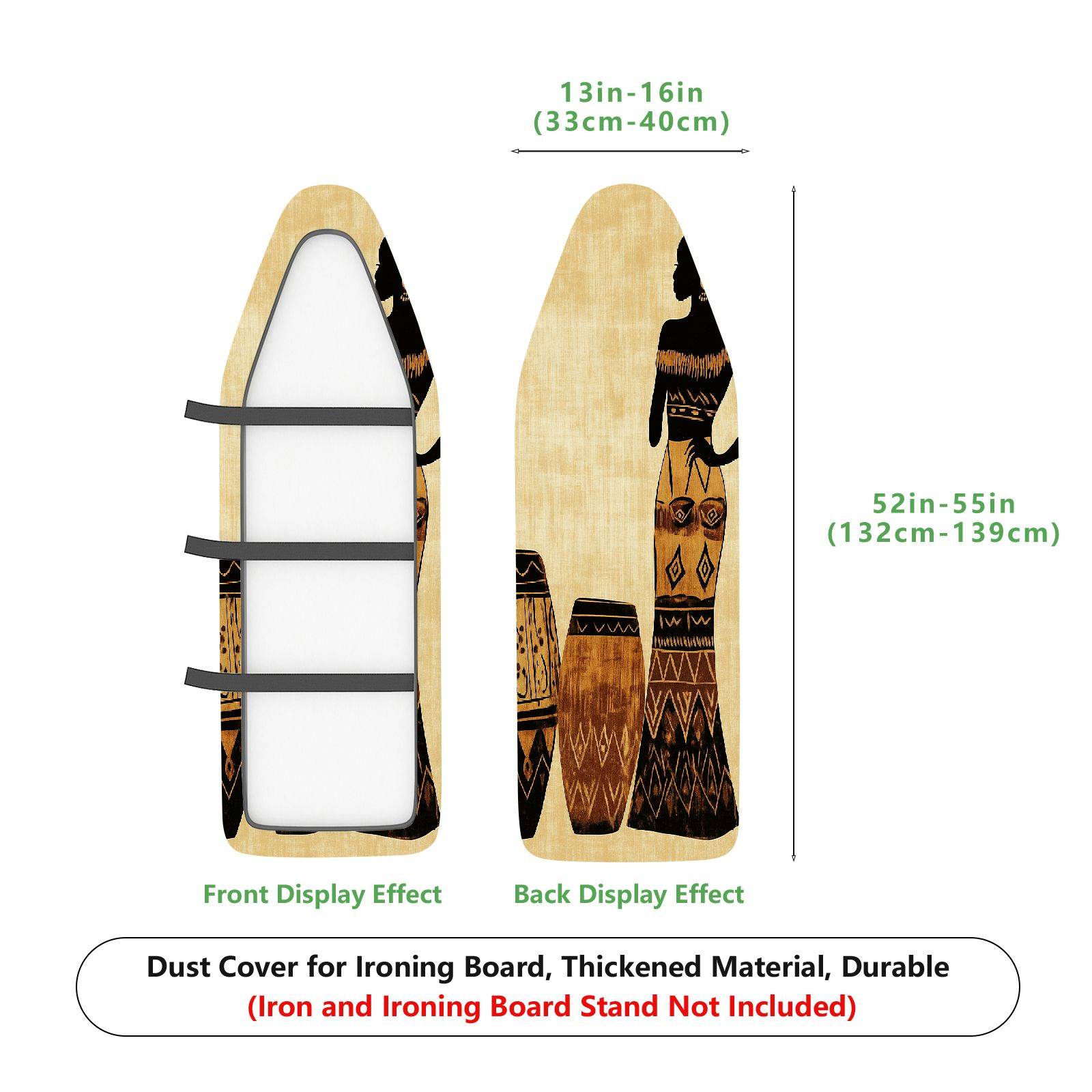 1-Piece African Tribal Pattern Ethnic Drum  Ironing Board Cover, Universal Size, Without Board