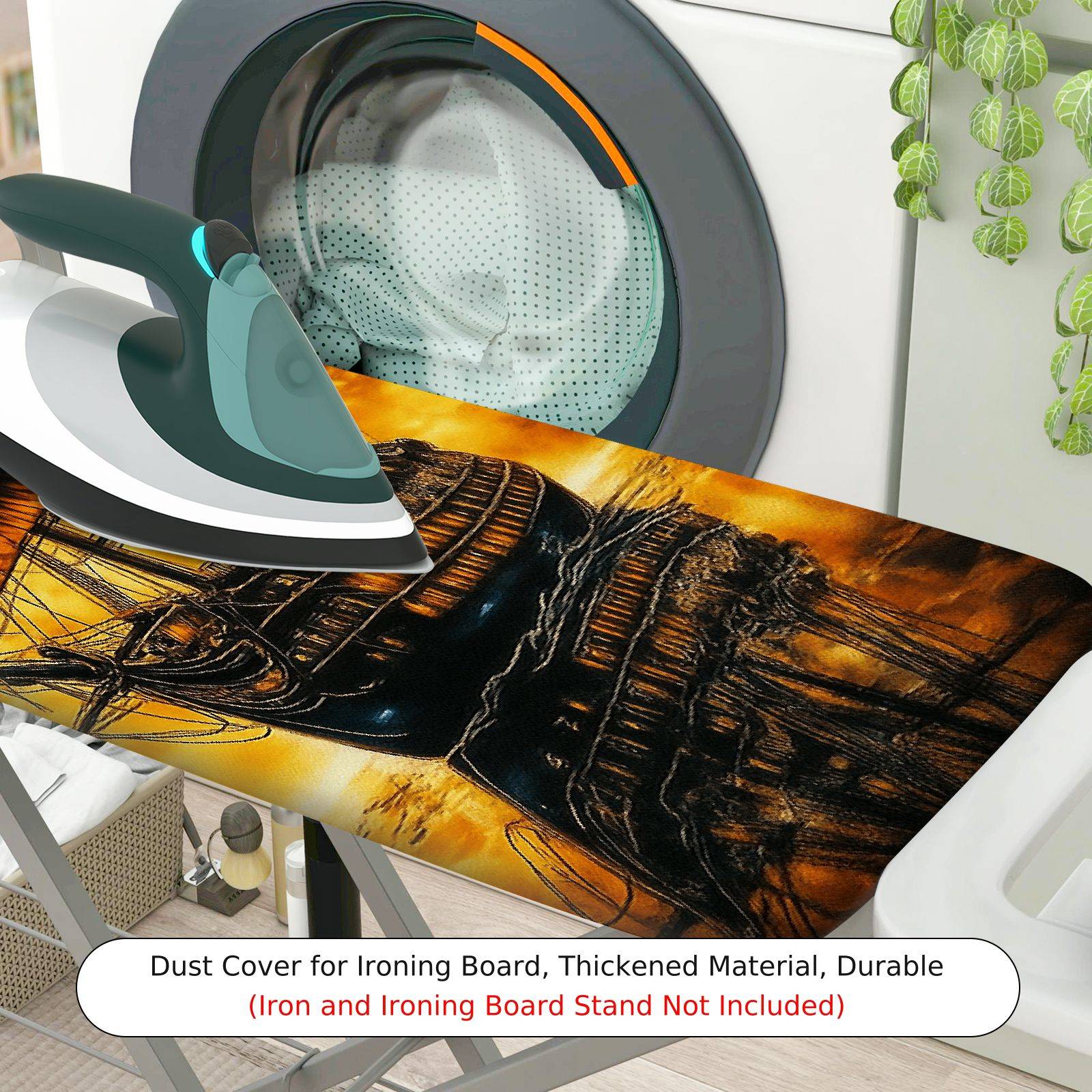 1-Piece Ship Ocean Adventure  Ironing Board Cover, Universal Size, Without Board