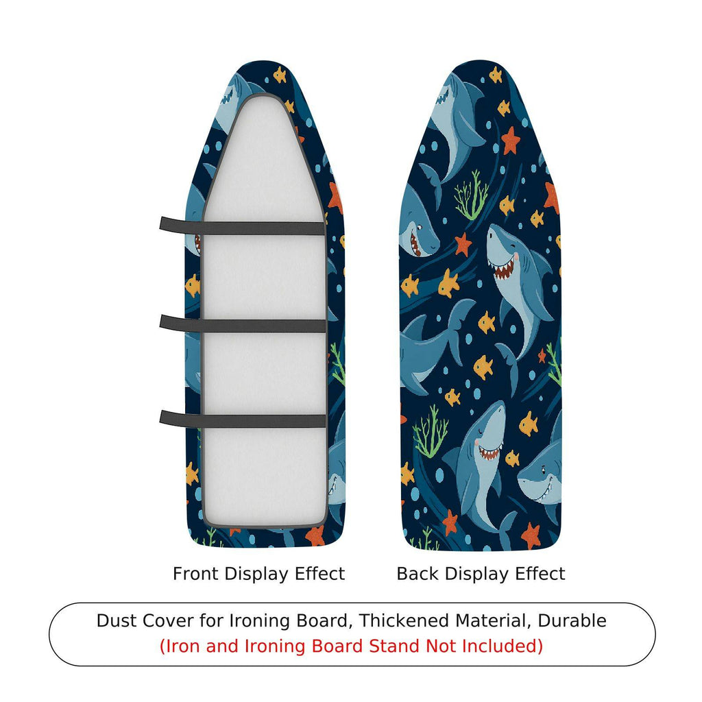 1-Piece Shark Ocean Fish  Ironing Board Cover, Universal Size, Without Board