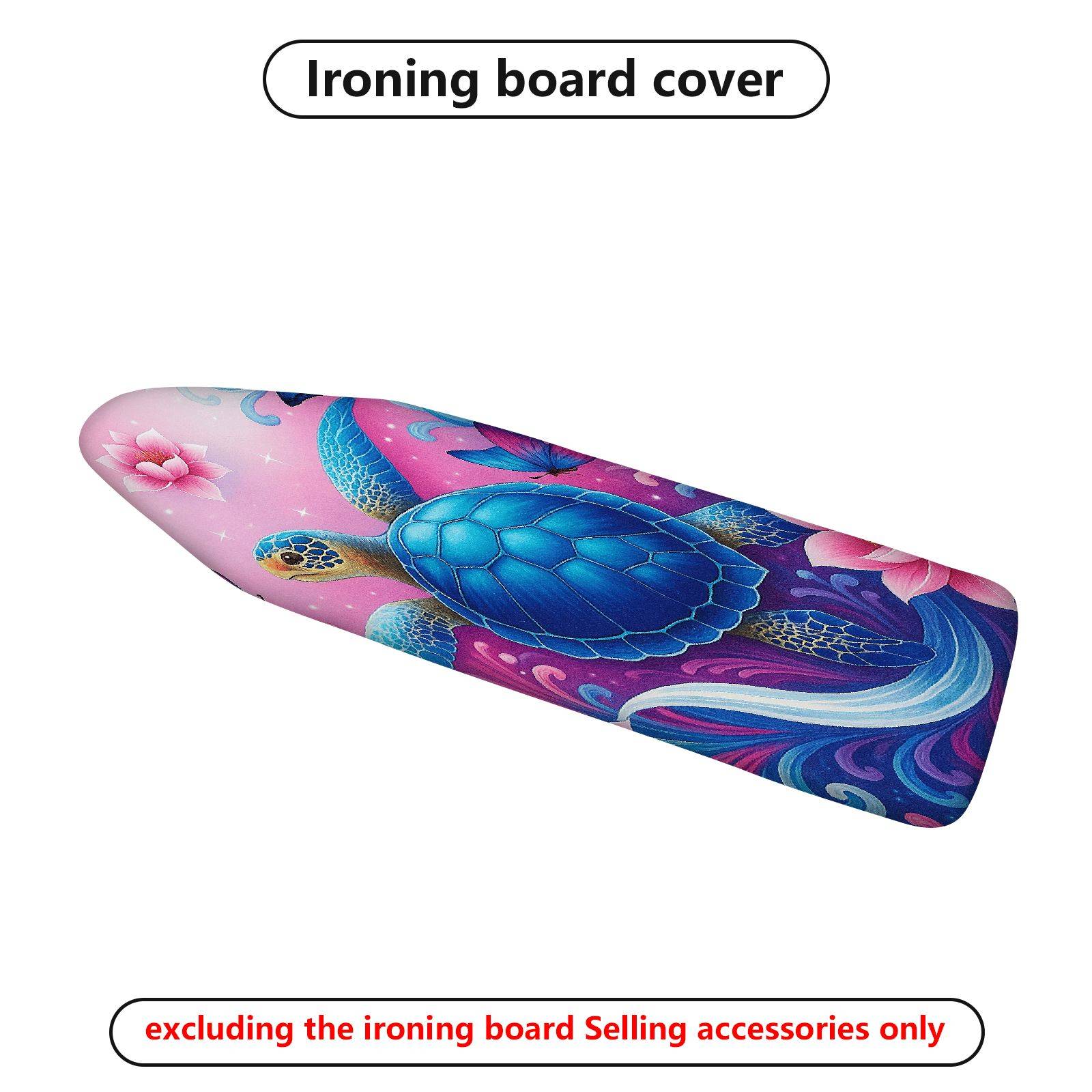 1-Piece Turtle Pink Floral  Ironing Board Cover, Universal Size, Without Board