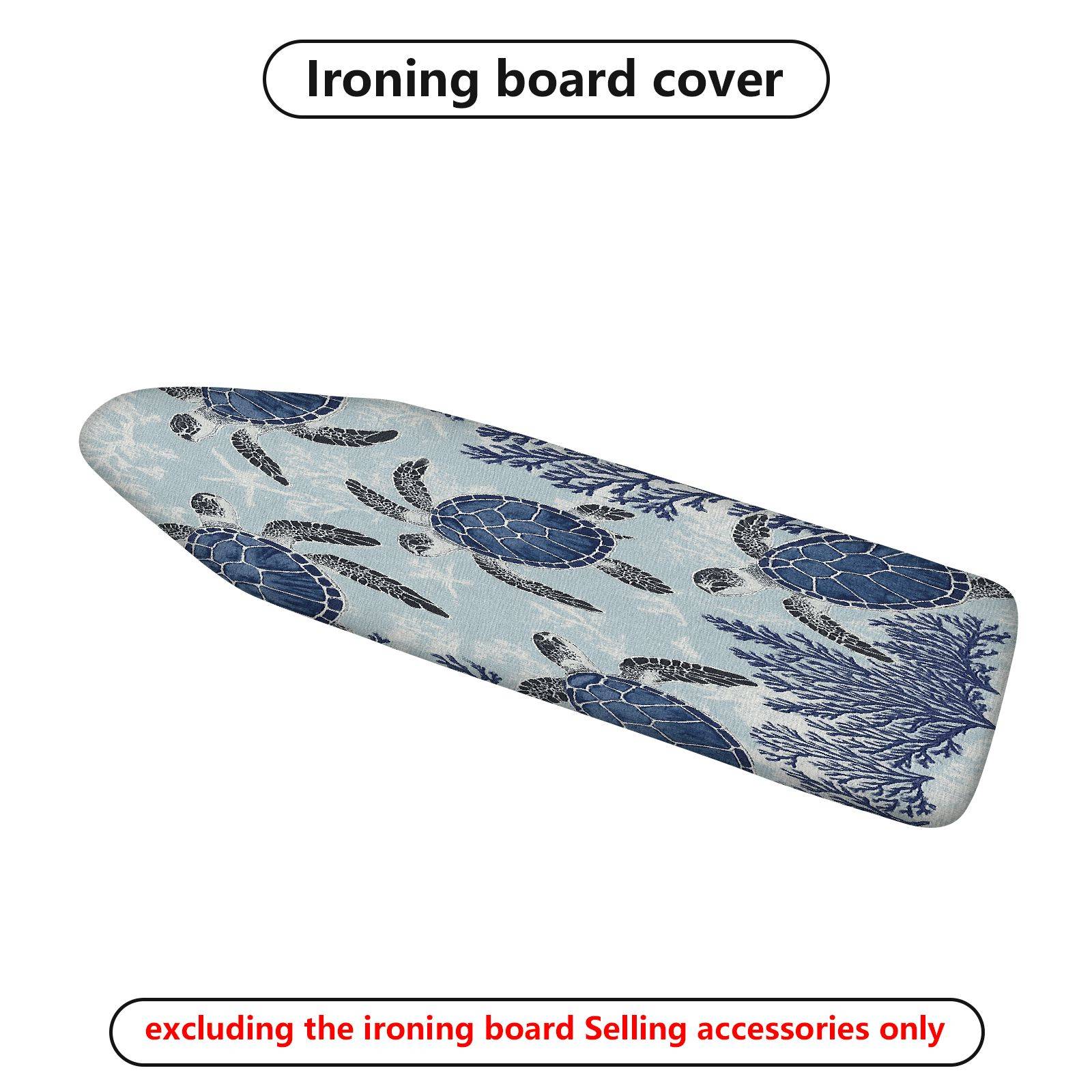 1-Piece Sea Turtle Coral Ocean  Ironing Board Cover, Universal Size, Without Board