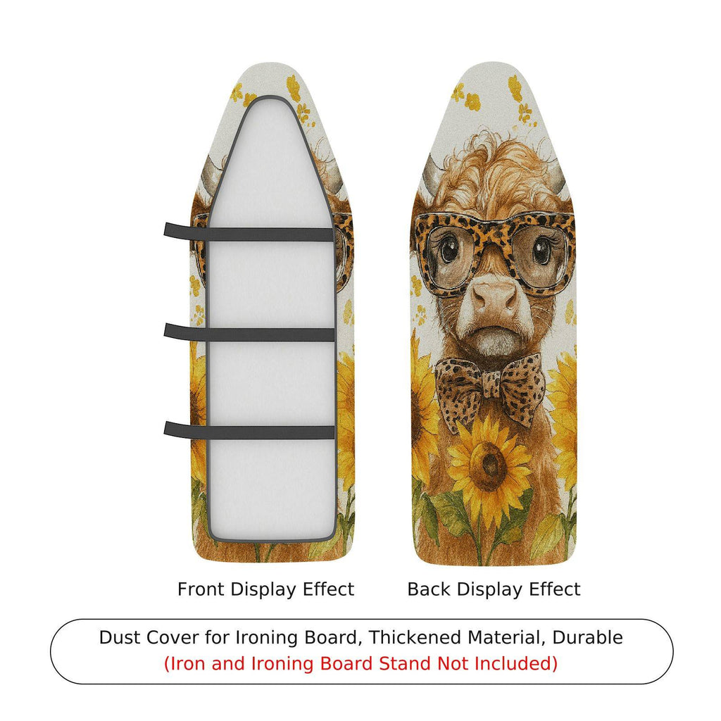 1-Piece Alpaca Sunflower Leopard  Ironing Board Cover, Universal Size, Without Board