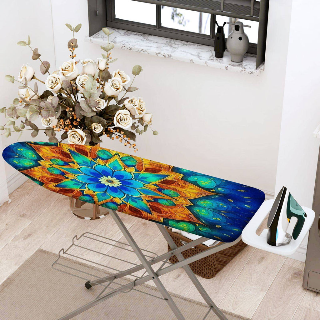 1-Piece Mandala Abstract Colorful  Ironing Board Cover, Universal Size, Without Board
