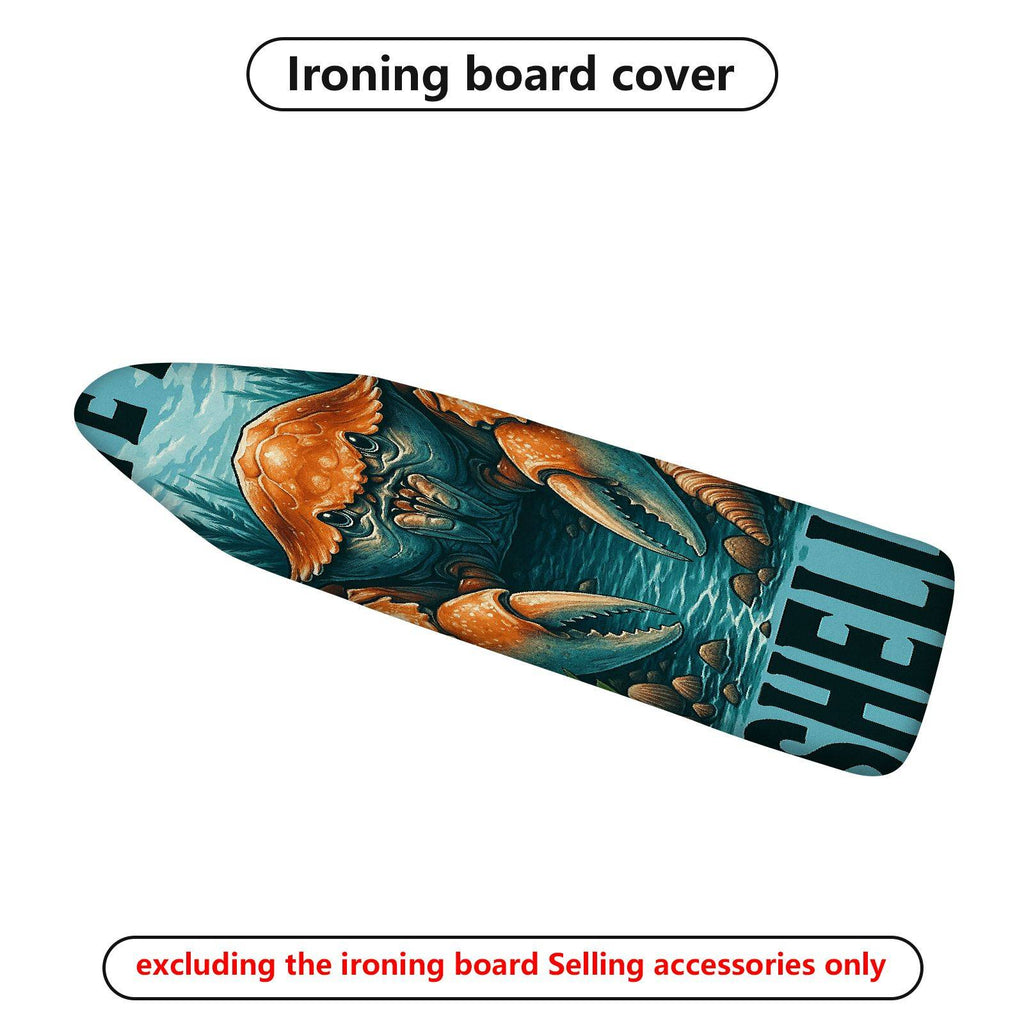 1-Piece Crab Ocean Blue  Ironing Board Cover, Universal Size, Without Board