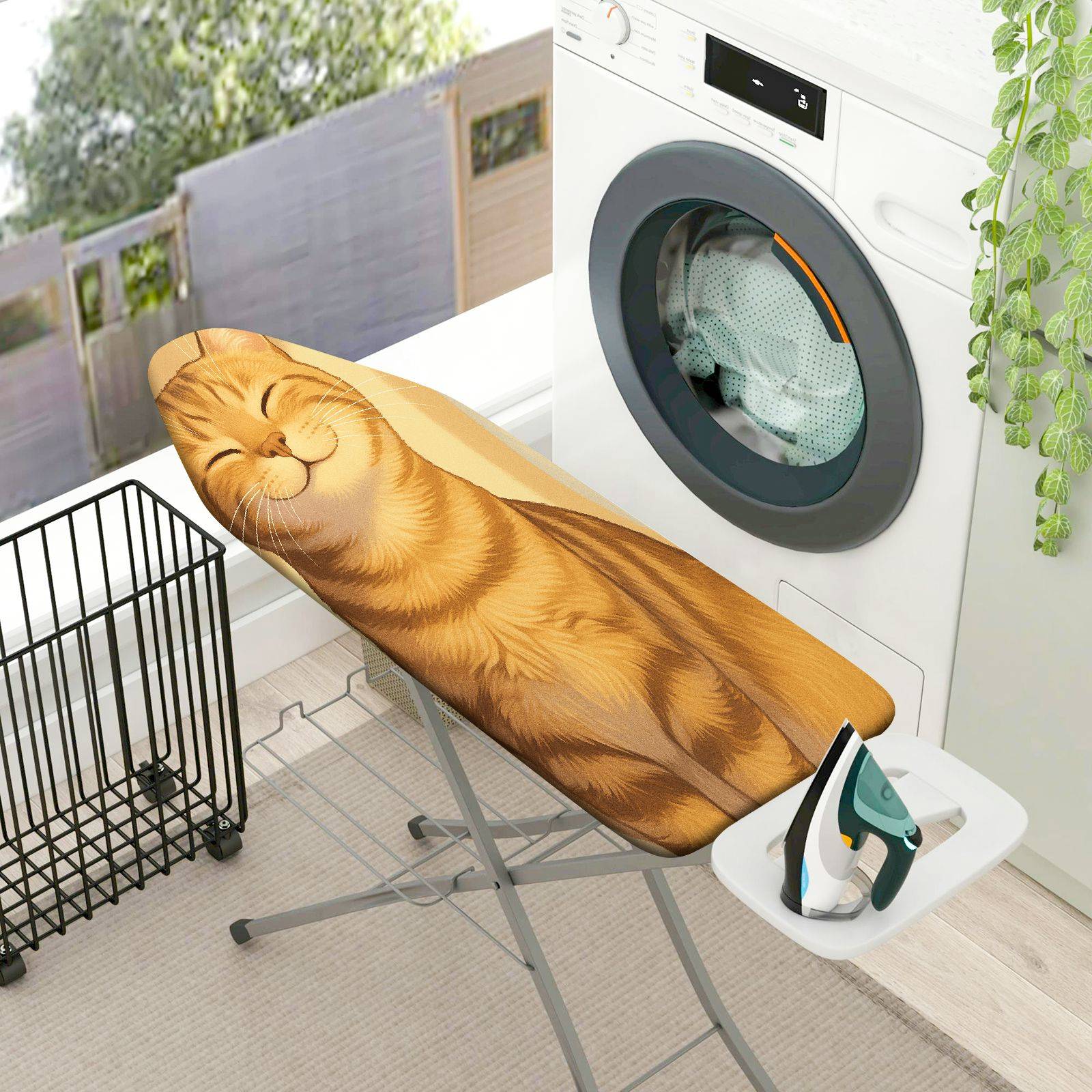 1-Piece Cute Cat Animal Fun  Ironing Board Cover, Universal Size, Without Board