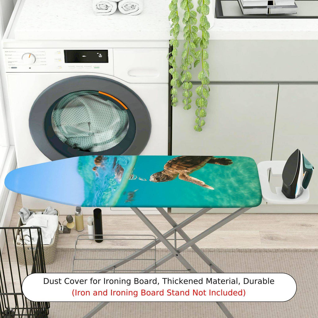 1-Piece Sea Turtle Ocean Blue  Ironing Board Cover, Universal Size, Without Board