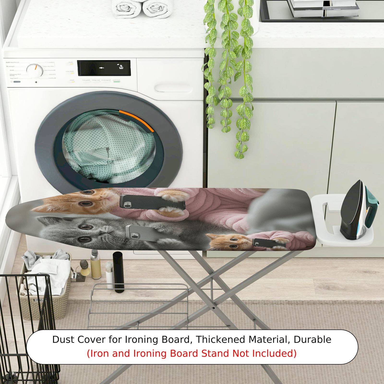 1-Piece Cute Cat Pink Cozy  Ironing Board Cover, Universal Size, Without Board