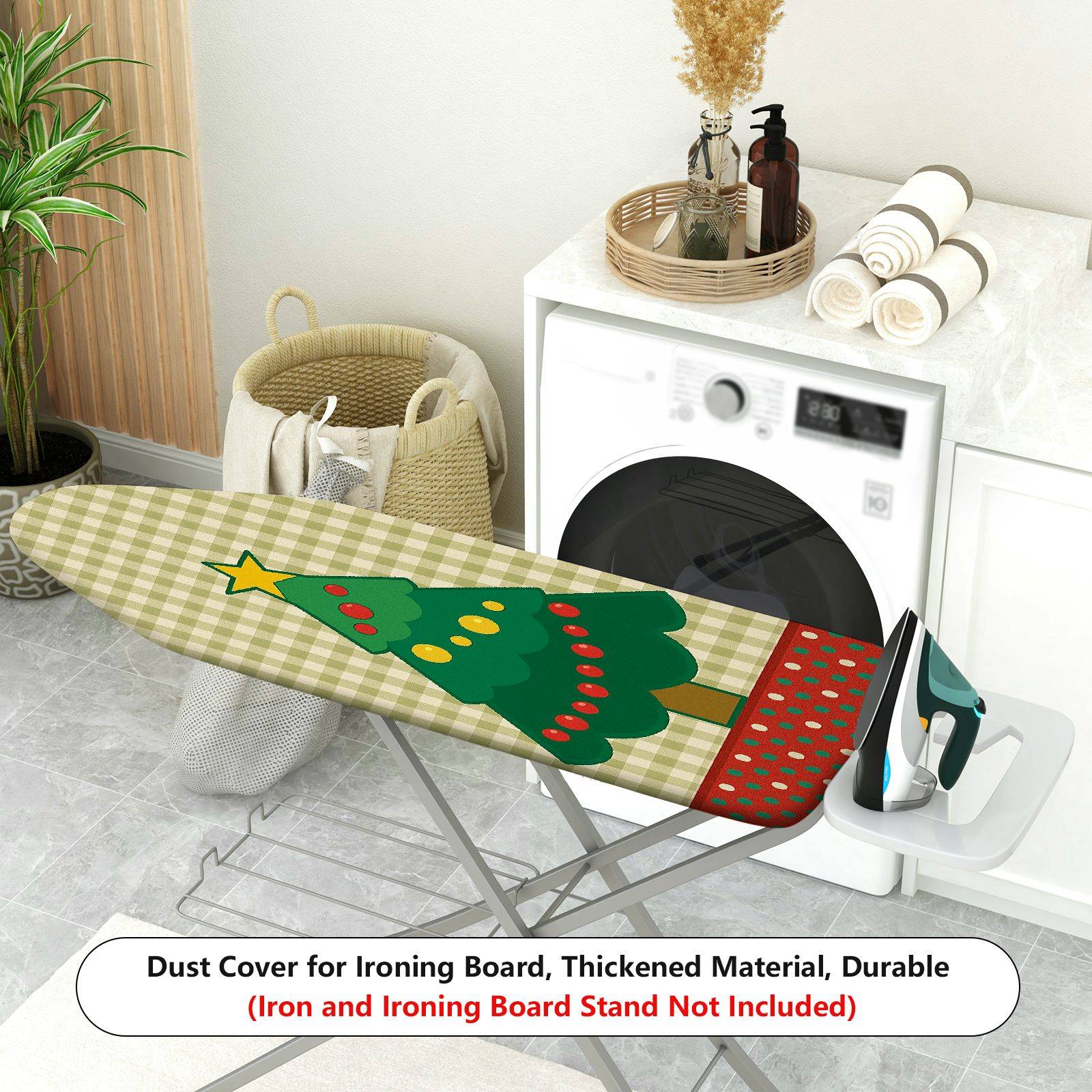 1-Piece Christmas Tree Star Pattern  Ironing Board Cover, Universal Size, Without Board