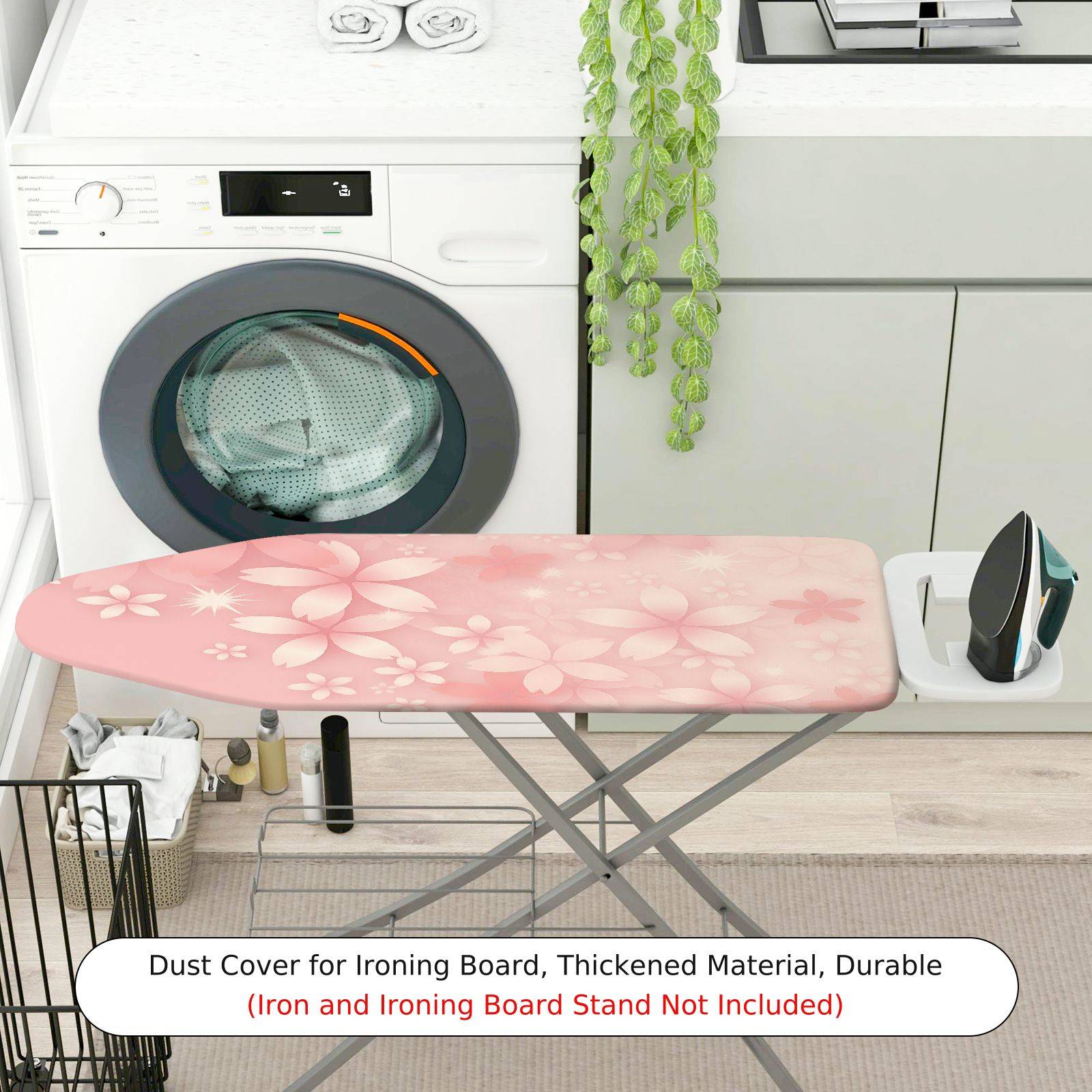 1-Piece Floral Butterfly Pink  Ironing Board Cover, Universal Size, Without Board