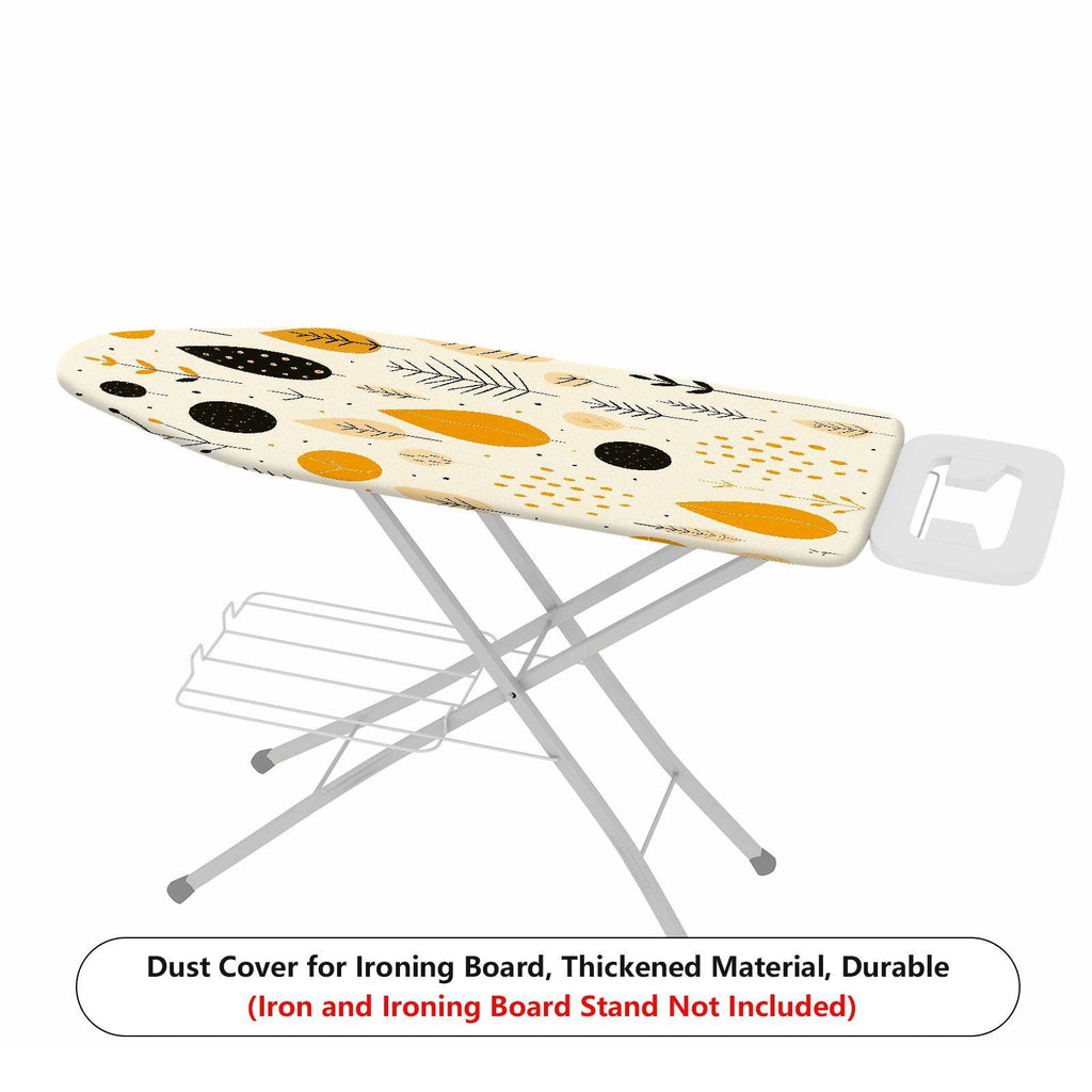 1-Piece Abstract Yellow Leaf Pattern Autumn Theme  Ironing Board Cover, Universal Size, Without Board