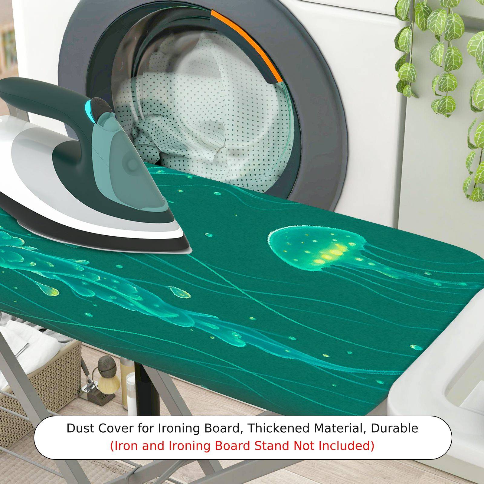 1-Piece Jellyfish Ocean Blue  Ironing Board Cover, Universal Size, Without Board