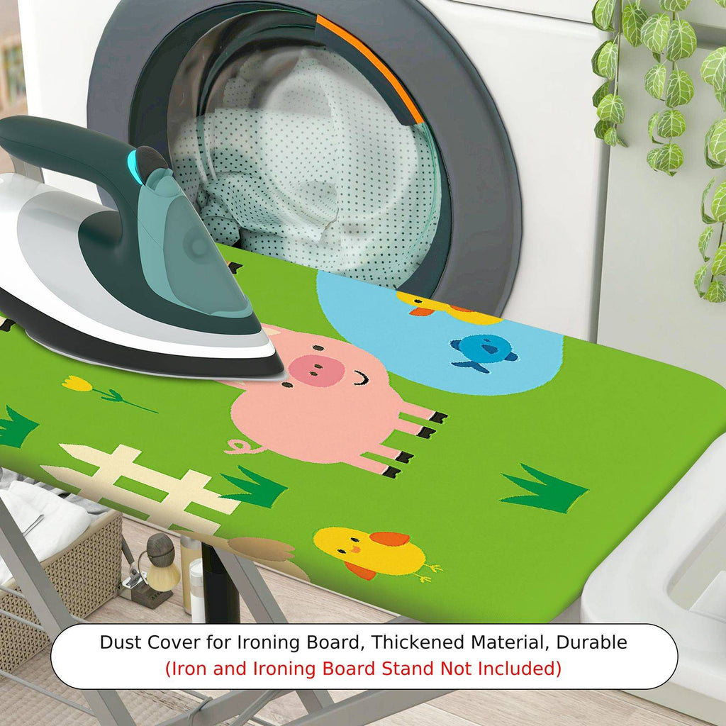 1-Piece Animal Farm Green  Ironing Board Cover, Universal Size, Without Board