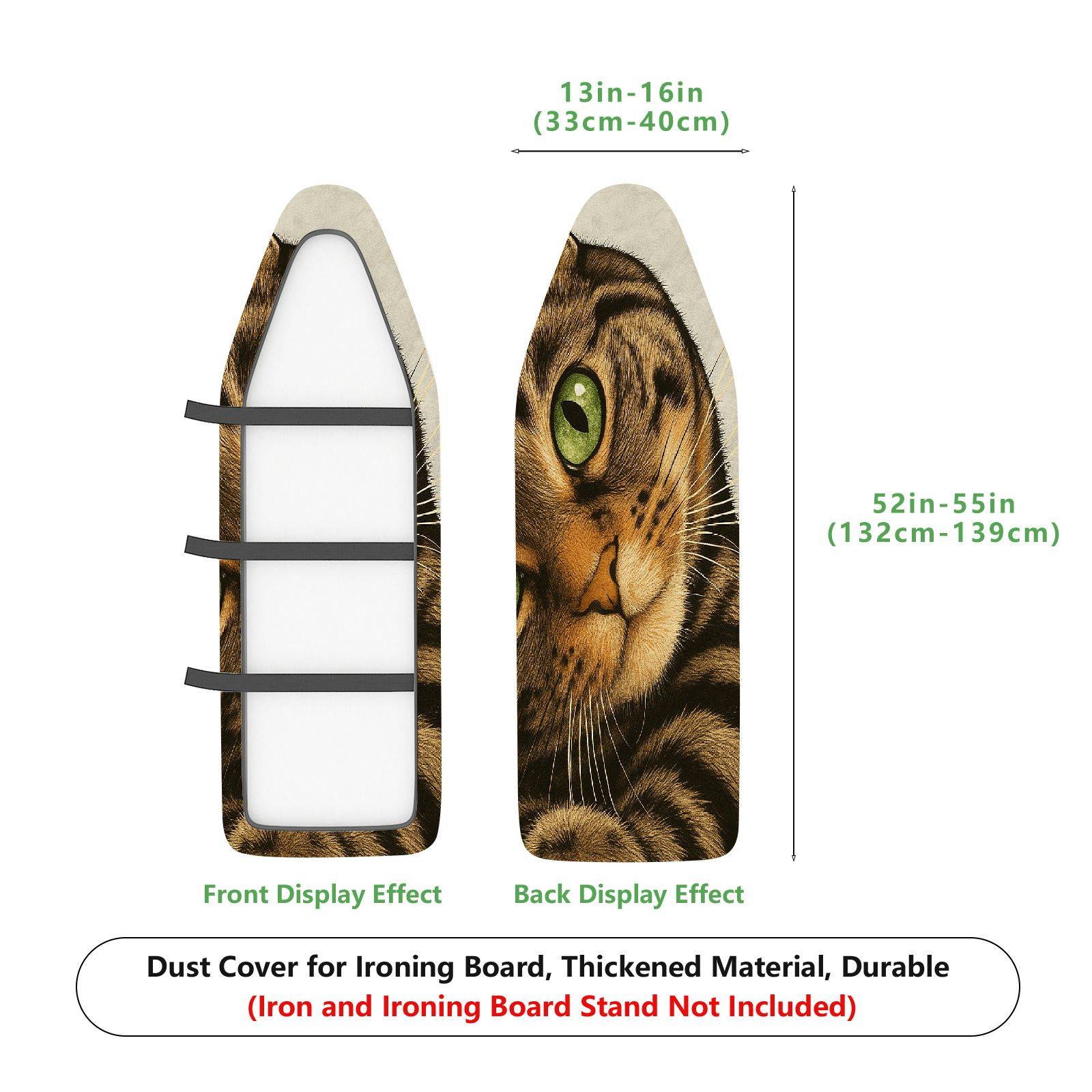 1-Piece Cat Animal Green Eyes  Ironing Board Cover, Universal Size, Without Board